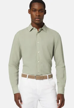 Camicia Sabbia In Tencel Lino Regular Fit