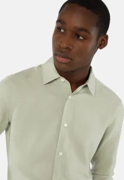 Camicia Sabbia In Tencel Lino Regular Fit