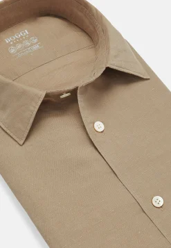 Camicia Sabbia In Tencel Lino Regular Fit