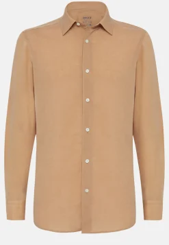 Camicia Sabbia In Tencel Lino Regular Fit