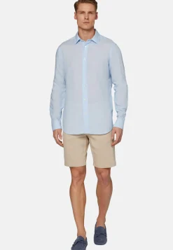 Camicia Sabbia In Tencel Lino Regular Fit