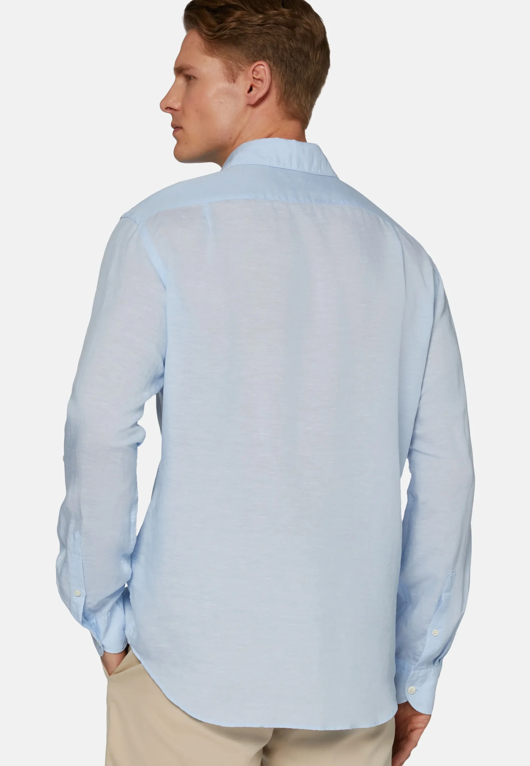 Camicia Sabbia In Tencel Lino Regular Fit