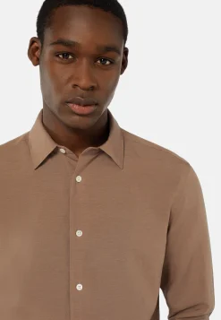 Camicia Sabbia In Tencel Lino Regular Fit