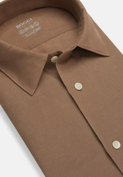 Camicia Sabbia In Tencel Lino Regular Fit