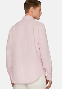 Camicia Tortora In Lino Regular Fit