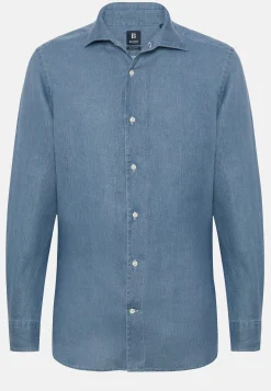 Camicia Tortora In Lino Regular Fit