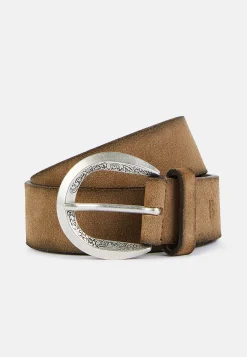 Cintura In Suede Con Puntale In Metallo