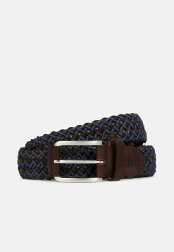 Cintura Intrecciata Elastica In Misto Pelle