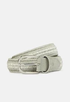 Cintura Intrecciata Elastica In Misto Lino