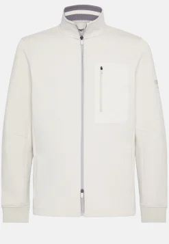 Felpa Con Full Zip In Light Scuba Riciclato