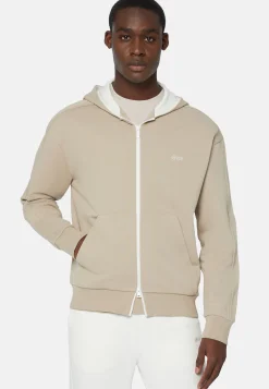 Felpa Full Zip In Misto Cotone Organico