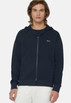 Felpa Full Zip In Misto Cotone Organico