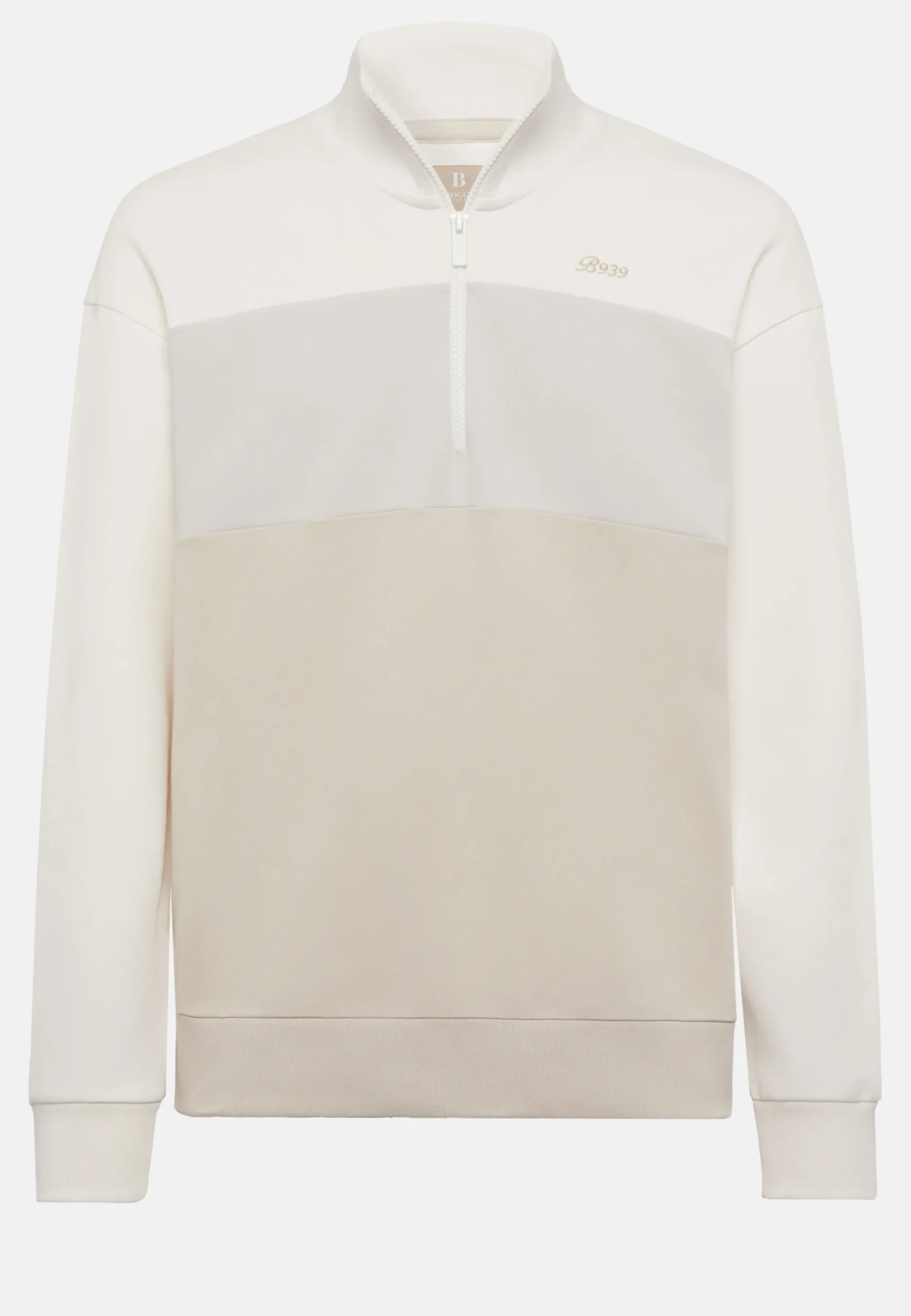 Felpa Mezza Zip In Misto Cotone Organico