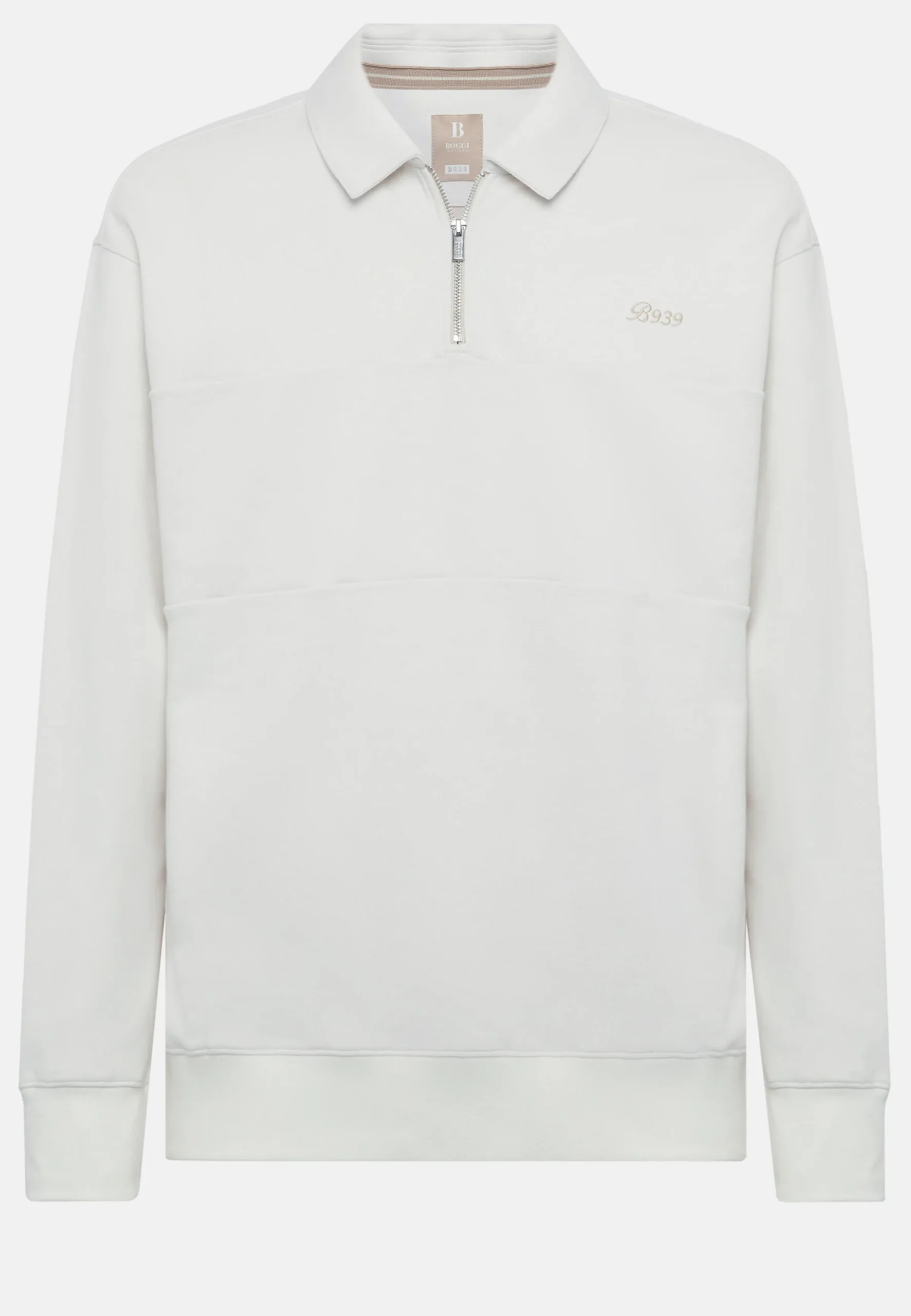 Felpa Mezza Zip In Misto Cotone Organico