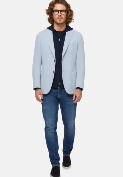Giacca Azzurro In Cotone B Jersey
