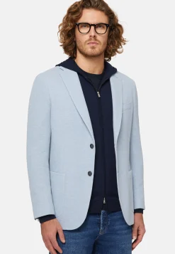Giacca Azzurro In Cotone B Jersey