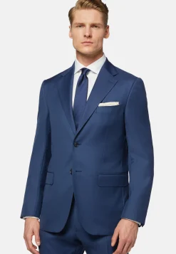 Giacca Blu Grisaglia In Lana