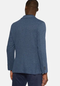 Giacca Blu In Cotone Jersey