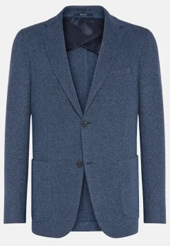 Giacca Blu In Cotone Jersey