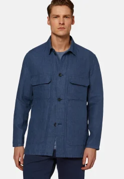 Giacca Camicia In Lino