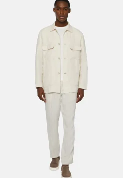 Giacca Camicia In Lino