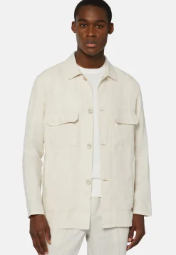 Giacca Camicia In Lino