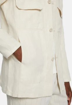 Giacca Camicia In Lino