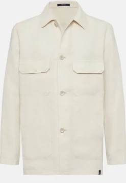Giacca Camicia In Lino