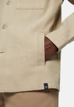 Giacca Camicia Link In Cotone E Lino