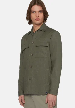 Giacca Camicia Link In Cotone E Lino