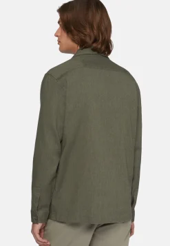 Giacca Camicia Link In Cotone E Lino