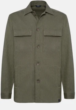 Giacca Camicia Link In Cotone E Lino