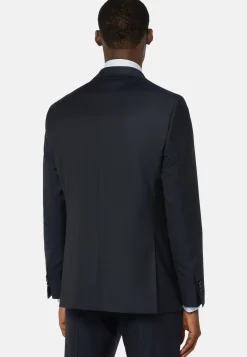 Giacca Navy Blue In Lana Super 130