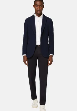 Giacca Navy In Cotone B Jersey