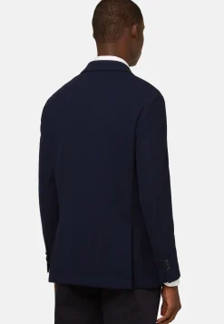 Giacca Navy In Cotone B Jersey