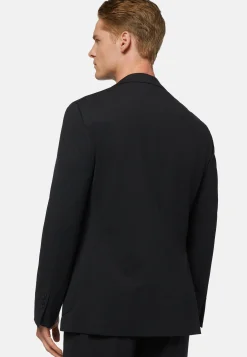 Giacca Nera In Nylon Elasticizzato B Tech