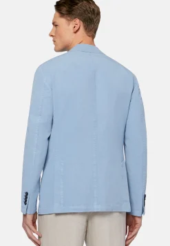 Giacca Tortora In Tencel Lino Cotone