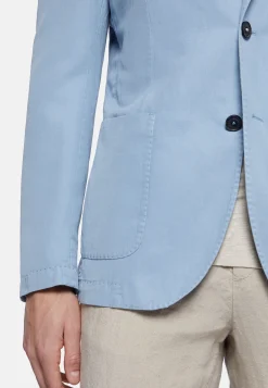 Giacca Tortora In Tencel Lino Cotone