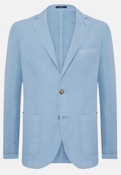 Giacca Tortora In Tencel Lino Cotone