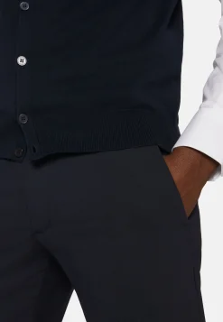 Gilet Di Maglia Navy In Cotone Pima