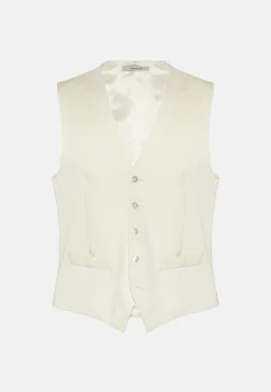 Gilet Grigio Perla In Lana