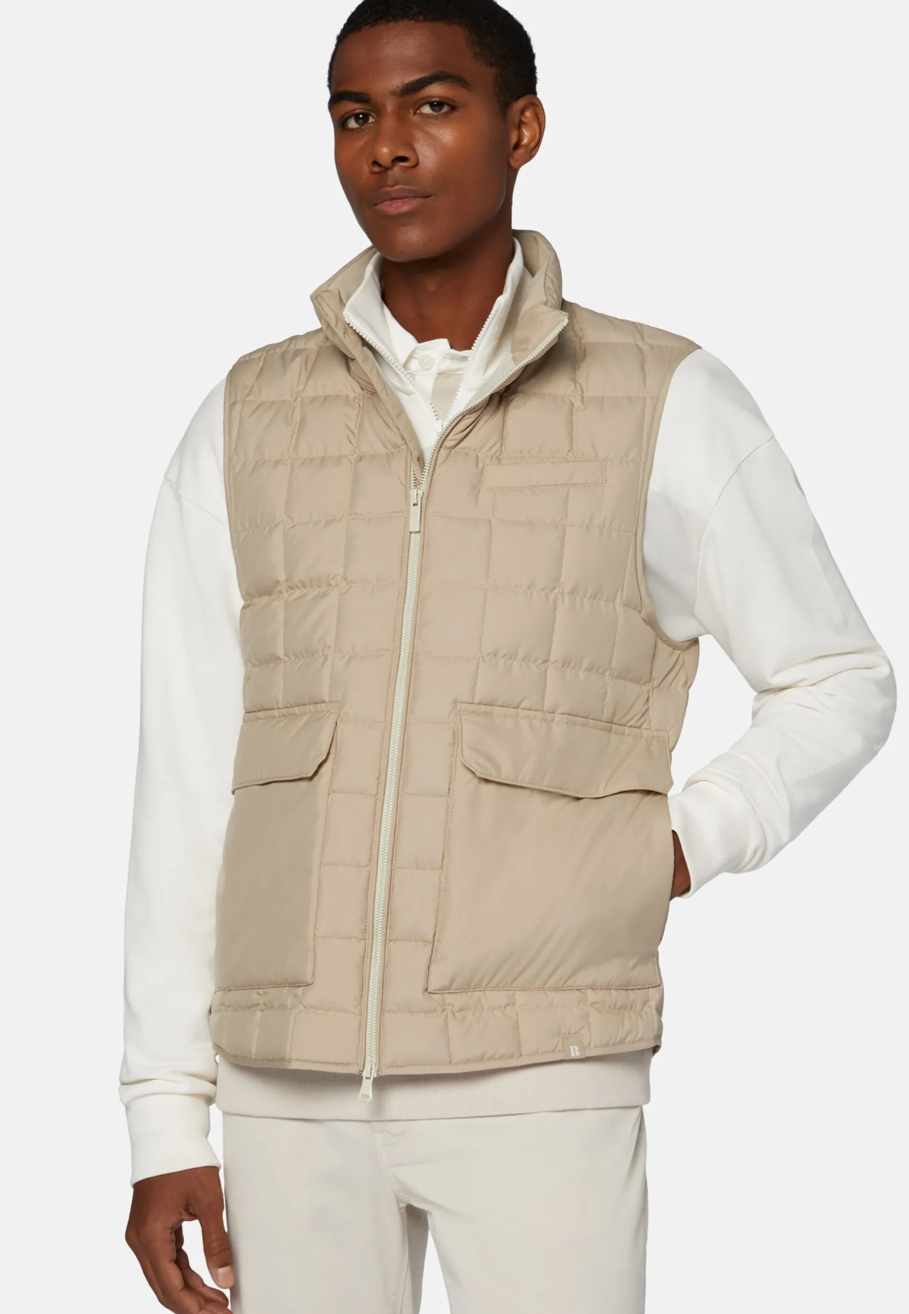 Gilet In Tessuto Riciclato In Piuma D'Oca