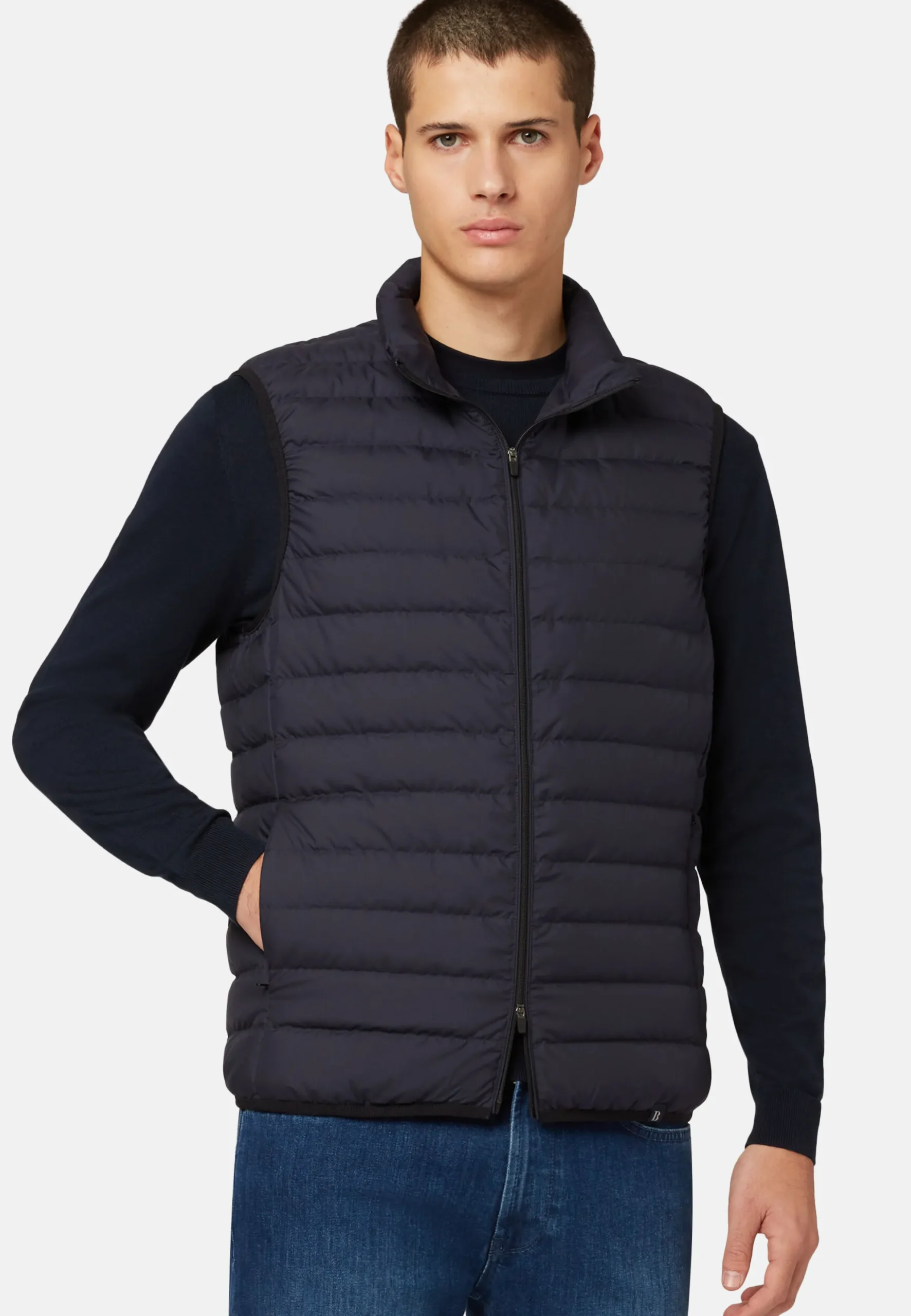 Gilet In Tessuto Riciclato In Piuma D'Oca