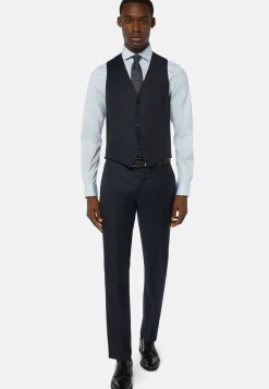 Gilet Navy In Sallia Di Lana