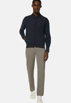 Gilet Nero In Maglia Riciclata E Jersey Tecnico