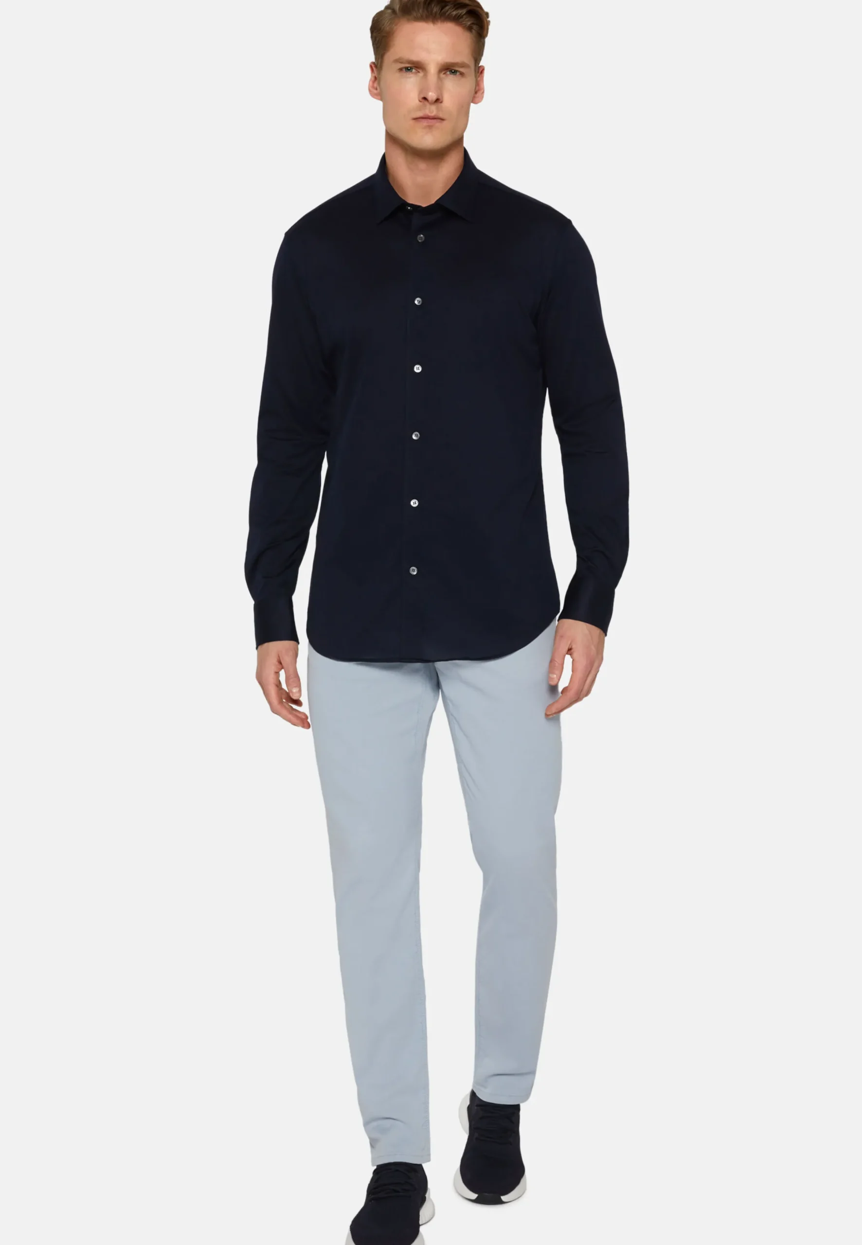 Jeans In Cotone Tencel Elasticizzato