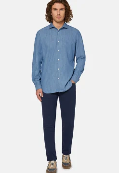 Jeans In Cotone Tencel Elasticizzato