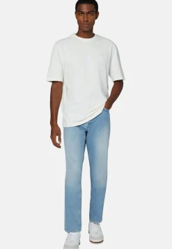 Jeans In Denim Elasticizzato Blu Chiaro