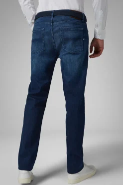 Jeans In Denim Elasticizzato Blu Medio