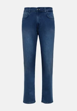 Jeans In Denim Elasticizzato Blu Chiaro